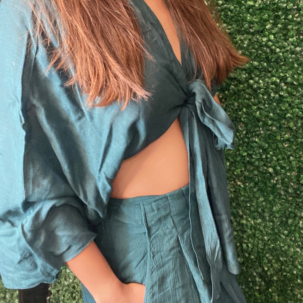 Bottle Green CheeseCotton skirt & top set - Picture 2 of 4